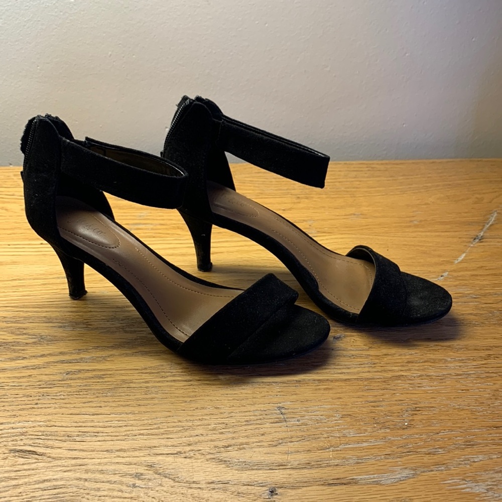 Black Open Toe Heel